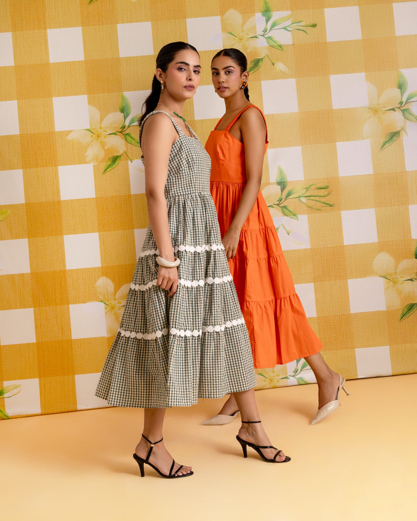 FOREST RUFFLE DRESS